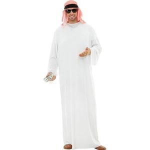 Funidelia | Arabisch kostuum voor mannen Sjeik, Olie - Kostuum voor Volwassenen, Accessoire verkleedkleding en rekwisieten voor Halloween, carnaval & feesten Maat - 3XL - Wit