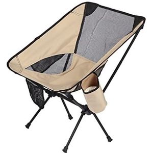 Camping Stoel Premium Beige Outdoor Camping Klapstoelen Ultralight Tuinmeubilair Relaxstoel Vissen Benodigdheden Klapstoel (Color : A)
