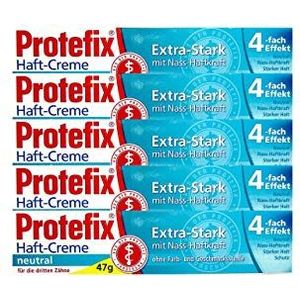Protefix - Zelfklevende Crème - Neutraal - 5x 47g - Zonder Kleur en Smaakstoffen
