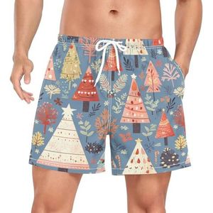 Niigeu Kerstboom Party Patroon Heren Zwembroek Shorts Sneldrogend met Zakken, Leuke mode, XL