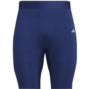 adidas - Techfit Slidingbroekje - Donkerblauw - Wit - Zwart