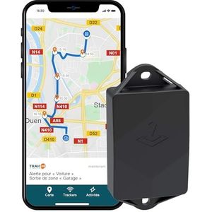 TRAKmy Maxi-GPS-tracker: 5 jaar batterijduur + 1 jaar gratis + zonder simkaart + zonder bedrading. Auto, boot, aanhanger, camper - BTP: bouwplaatsuitrusting