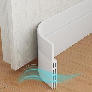 Veddelholzer 2 x 1 m op maat te snijden deurafdichting, zelfklevend, tochtstopper voor deuren, universeel toepasbaar, deurafdichting onder in wit en bruin, perfecte geluidsisolatie, insecten en