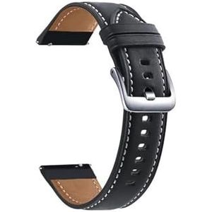 Vervanging Vrouwen 20mm Polshorloge Band Armband Fit for Huawei Horloge GT2 GT3 42mm GT3 Pro 43mm lederen Horlogeband Rose Gouden Gesp (Color : Black, Size : For Huawei Honor ES)