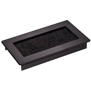 SOTECH 1 x kabeldoorvoer Toledo van aluminium zwart geanodiseerd 100 x 70 mm Inbouwmaat: 90 x 62 x 15,3 mm