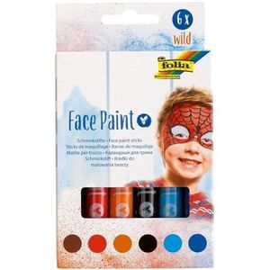 Folia Make-uppotloden Face Paint Set Wild zwart