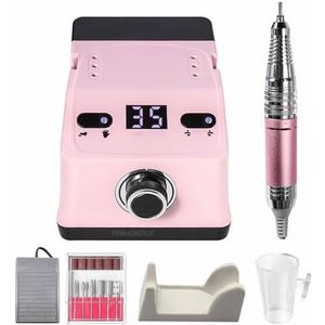 Roze,YXINHONGYUE 35000rpm multifunctionele manicure boormachine-kit, draagbare professionele elektrische nagelset ingebouwde opbergdoos geschikt voor home diy manicure
