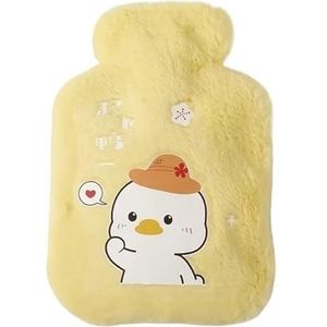 Warmwaterkruik 250 ml warmwaterkruik tas meisjes pluche schouder handwarmer warmtepak schattige warmwaterzak handwarmer warmwaterkruik zak warmwaterzak (D)