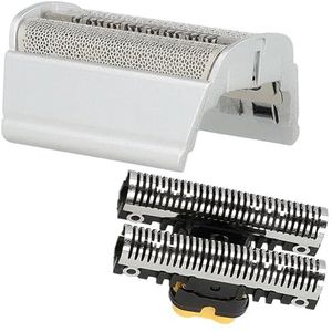 vhbw Combi-pack scheeronderdeel compatibel met Braun Flex Integral 5000, 5005, 5010 elektrisch scheerapparaat, folie + messenblok, zwart/zilver