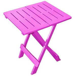 Spetebo Kunststof klaptafel Adige 45 x 43 cm - roze - tuinbijzettafel inklapbaar - bijzettafel campingtafel theetafel balkontafel tafel tafel klein