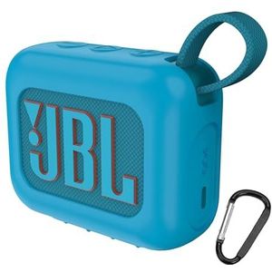 FDHYFGDY Siliconen beschermhoes voor JBL Go 4, waterdicht, draagbare bluetooth-luidspreker, ultralichte beschermhoes, vervangende bluetooth-luidspreker, reis-draagtas met karabijnhaak