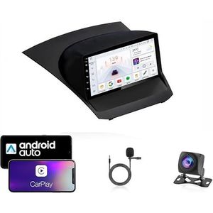 9 Inch Autoradio Compatibel voor Ford FIESTA 2009-2012 met GPS Navigatie CarPlay Android Auto Acht-Core 4G Bluetooth WiFi MirrorLink Stuurwiel Afstandsbediening(T1 4 Core Wifi 1G+16G)