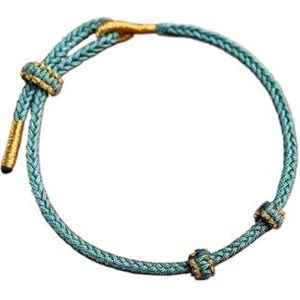 Handgeweven maat aanpassen DIY rode draad armbanden volwassen vintage geluk touw armband armbanden geschikt for camping feestartikelen familie sieraden(Color:Gray green)
