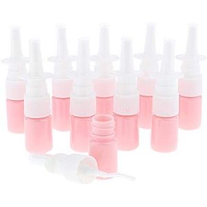 10x 5ML Plastic Neusspray Fles Pomp Cleanser voor het Doseren Wassen Parfum Roze