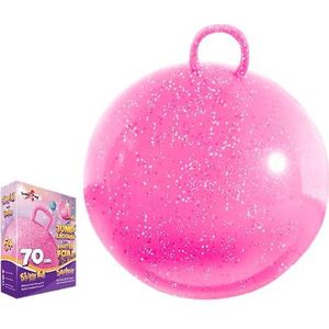 Summer Play Skippybal - Glitter Roze - 70 cm - Buitenspeelgoed voor Kinderen