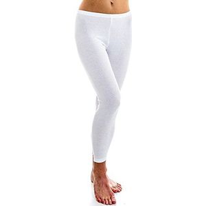 HERMKO 1720 damesleggings gemaakt van 100% biologisch katoen, Farbe:weiß, Größe Damen:52/54 (XXL)