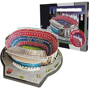 3D-puzzel 3D-puzzel, voetbalveldmodelbouwpuzzel, Barcelona Camp Nou met LED-verlichting versierd, voetbalveldmodel DIY-puzzel, voetbalfans verjaardag