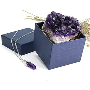 Nvzi Amethist kristal,Amethist kristal kettingen,Amethist geode kristallen,Cristal steen,Raw Crystal Cluster,Bescherming kristallen,Healing kristallen,Paars kristal,Amethist geschenken(ongeveer 240G)
