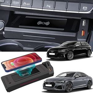 Draadloze Autolader voor Audi A4 S4 RS4 A5 S5 RS5 2017-2022, 15W Qi Snel Opladen Telefoon Oplader Middenconsole voor Audi B9 A4 A5 Sedan/Allroad/Quattro/Coupe/Sportback/Cabriolet Accessoire