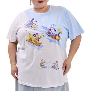 Loungefly - Mickey and Friends Winter Wonderland - T-shirt - 100% Katoen - Tie Dye Ontwerp