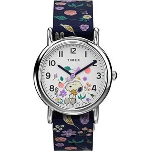Timex TW2V45900 Women's Weekender 31mm Mini Peanuts Floral Band 3-Hand Analog Watch