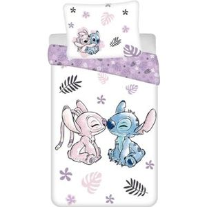 My sweety pop - Lilo&Stitch meisjes beddengoed - Stitch - 2-delig - Kind - Dekbedovertrek - Omkeerbaar - 140 x 200 - Kussensloop - 70 x 90 cm Beddengoed - Katoen - Paars/Wit - Meisje