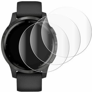 Savvies 4x Full-Screen Scherm Beschermfolie voor Garmin vivoactive 4 (45 mm) Full Cover Protector 3D Curved [Edge to Edge, Ultra Clear, Scratch Proof]