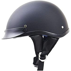 Motorhelm Met Open Gezicht, Jethelm Halve Helm, ECE-Certificering, Vintage Vintage Helm Met Open Gezicht Voor Motorbiker Cruiser-Scooter A,S