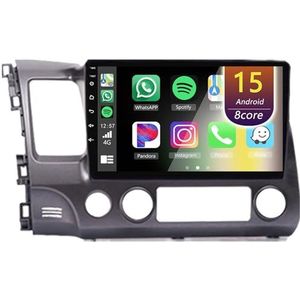Android Radio voor Honda Civic 2006-2011, 10.1 inch Touchscreen Autoradio met Wireless CarPlay Android Auto Bluetooth WIFI(LHD,4Core(1+32GB))