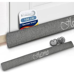 Beautissu - Tuuli - Tochtstopper - Antraciet - 100 cm - 1 kg Zware Deur Tochtrol