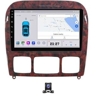 Wireless Carplay Screen for Car & Android Auto Head Unit Compatible with Benz S Class 1998-2005 Touchscreen 9 Inch Double Din Car Stereo with Backup Camera Navigation 4G RDS,C20 Pro