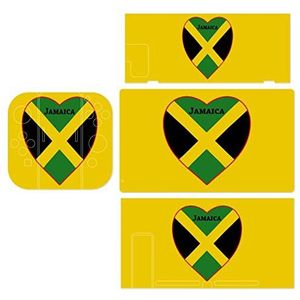 Jamaica vlag hart schattige huid sticker compatibel met Switch console en switch Lite beschermer skin sticker cover