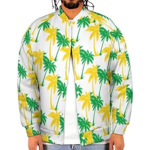 Palmbomen in Jamaica Kleuren Grappige Mannen Baseball Jacket Gedrukt Jas Zachte Sweatshirt Voor Lente Herfst