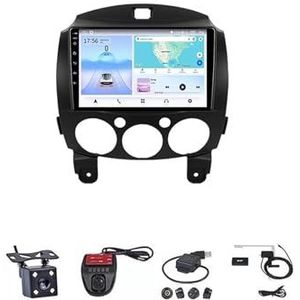9 Inch Android Auto Radio Multimidia Speler Voor Mazda2 2007-2014 GPS Navigatie WIFI Bluetooth Carplay Android Auto Stereo Radio GPS(4G+WIFI 2G+32G)