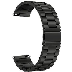 YingYou Titanium Metalen Band 22mm 20mm 18mm 16mm Horloge Band Quick Release For Armband Smart Horloge Vervanging Polsband Business (Color : Black, Size : 22mm)