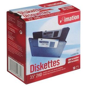 Imation - 3,5 inch DS-HD - Diskette - Zwart - 10 stuks