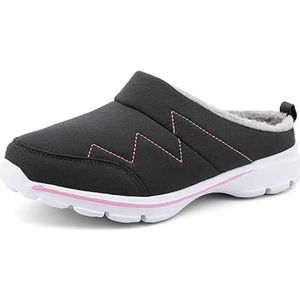 KCHYCV Heren katoenen schoenen warme schoenen antislip winter huisslippers zachte pantoffels dames koppels comfortabele herenpantoffels (kleur: grijs roze, maat: 38)
