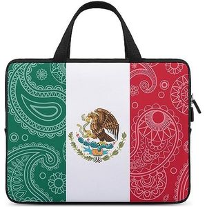 Mexicaanse Paisley Vlag Laptop Tas Duurzaam Waterdicht Notebook Draagtas Computer Tas Aktetas 13 inch