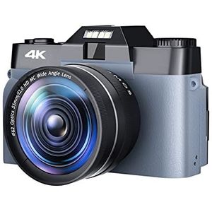 Videocamera Vlogcamera Recorder Autofocus Vintage digitale camera's for fotografie 52 mm groothoeklens 4K Compacte streaming camcorder Retro Vlog-recorder(128G TF Card,NA-U800-LO)