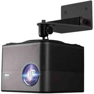 Projectorbeugel Eenvoudige aan de muur gemonteerde beugel van aluminiumlegering Studeerkamer Vergaderruimte Projectorbeugel Maximale belasting 8 kg voor thuis- en kantoorprojectoren(Black)