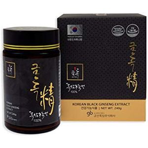Koreaans Zwart Ginseng Extract 240g 100% Natuurlijk - voor 8 Maanden - Hoog Inhoud van saponinen 80mg/g - Ginsenosides Rg1, Rb1, Rg3 > 6 mg/g. versterkt in ginsenosides Rg3, Rg5 en Rk1.