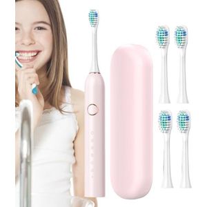 Oplaadbare elektrische tandenborstel - elektrische tandenborstel voor volwassenen, oplaadbare 40000 VPM 6 modi 2 minuten slimme timer snel opladen duurt 180 dagen tandenborstel voor volwassenen