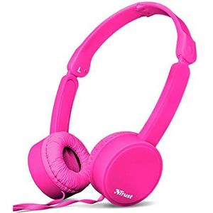 Trust nano opvouwbare hoofdtelefoon - roze
