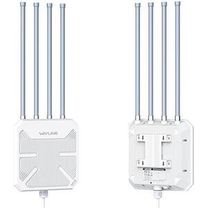WAVLINK WiFi6 Outdoor Access Point, Long Range Outdoor WiFi, Dual Band 2.4G + 5G AX3000 Mesh Extender met PoE/4x8dBi high-gain antennes/IP67 weerbestendige behuizing/signaalboosterversterker