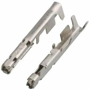 XIOKLM 50 Stuks Automotive Elektrische Draad Vrouwelijke Splice Terminal Connector Messing Krimppennen/Automobiel Socket Plug M34S75C4F1(500 Pcs)