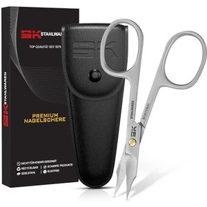 Nagelschaar, torenpunt voor het snijden van nagels en huidresten, combischaar, roestvrij staal, roestvrije kwaliteit, perfecte manicure en pedicure, nauwkeurig snijden, kunstleer, beschermetui