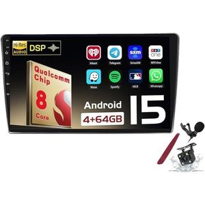 Android 15 Autoradio Sat Navi voor H-yundai I40(2012-2016) 9 Inch Touchscreen Multimedia Speler met Draadloze Carplay GPS Navigatie FM RDS Bluetooth 5G-WiFi SWC DSP,M150s