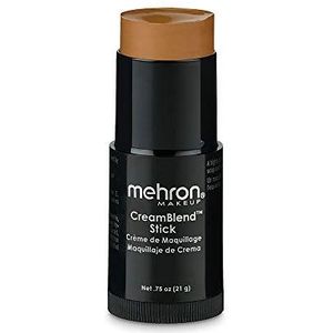 Mehron Make-up CreamBlend Stick | Gezichtsbeschildering, lichaamsbeschildering en foundation make-up | Lichaamsverf stift (Medium Dark 3)