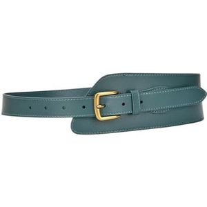 Brede elastische riem for dames van koeienhuid, verstelbare tailleband, korsetriem for jurken, tops, tuniek, obi-stijl, modeaccessoires, rekbare comfortabele tailleband for casual outfits.(Blue_95cm 2