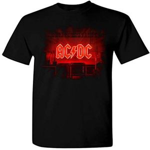 AC/DC Power Up Cover - Organisch herenshirt - duurzaam - ACDC shirt - Power Up Fanshirt - 100% katoen - duurzaam en robuust - backprint - zwart, zwart, M